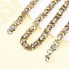 9MM Two Tone 304 Stainless Steel Byzantine Chain Necklaces for Women Men NJEW-F363-03GP-3