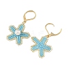 Brass Seed Glass Beads Leverback Earrings EJEW-MZ00759-02-4