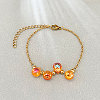 Electroplated Faceted Glass Teardrop Beaded Bracelets for Women WGFE04F-01-1