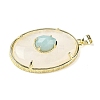 Natural Quartz Crystal & Flower Amazonite Pendants G-P599-05G-01-2