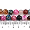 Natural Fire Crackle Agate(Dyed & Heated) Beads Strands G-M437-A01-01L-5