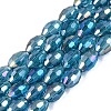 Electroplate Transparent Glass Beads Strands GL-N002-01A-A12-1