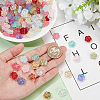 200Pcs 10 Colors Spray Painted Transparent Glass Beads GLAA-PH0003-41-3