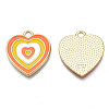 Rack Plating Light Gold Alloy Enamel Pendants ENAM-Q444-014M-RS-2