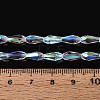 AB Color Plated Transparent Glass Teardrop Beads Strands LS-EGLA-T029-08A-4