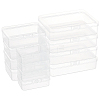 BENECREAT 12Pcs 3 Styles Transparent Plastic Storage Boxes CON-BC0007-35-1