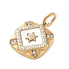 304 Stainless Steel Rhinestone Pendants FIND-T075-06G-2