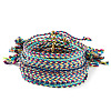 16Pcs 8 Colors Cotton Cord Silder Bracelets BJEW-TAC0059-3