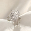 304 Stainless Steel Cuff Open Rings FS-WGD6945-05-1