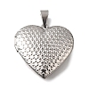 316 Stainless Steel Locket Pendants STAS-N0016-18A-P-1