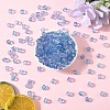 300Pcs Two Tone Transparent Spray Painted Acrylic Beads ACRP-YW0001-16-5