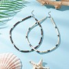 2Pcs 2 Colors Natural Coconut & Natural Magnesite Heishi Beaded Necklaces NJEW-JN05308-1
