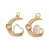 Brass Micro Pave Cubic Zirconia Pendants KK-U070-03B-G-1