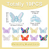 10Pcs UV Plating Opaque Acrylic Beads OACR-TA0004-09-4
