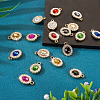 18Pcs 9 Colors UV Plating Alloy Pendants ALRI-TA0001-20-5