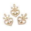 Rack Plating Alloy Crystal Rhinestone Pendants RB-L036-VF909-2-3