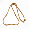 304 Stainless Steel Rope Chain Necklaces NJEW-M151-26G-2