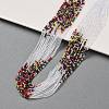 Transparent Gradient Color Glass Beads Strands GLAA-H021-01A-45-1