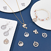 SUPERFINDINGS 32Pcs 8 Style Alloy Crystal Rhinestone Pendants FIND-FH0007-41-4