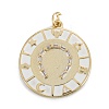 Brass Micro Pave Clear Cubic Zirconia Pendants KK-G399-07-2