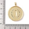 Brass Cubic Zirconia Pendants KK-Z050-12G-3