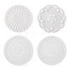 4Pcs 4 Style DIY Silicone Mandala Pattern Coaster Molds DIY-TA0006-42-8