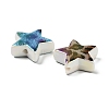 Rainbow Iridescent Printed Opaque Acrylic Beads OACR-D316-01A-01-2