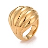 Ion Plating(IP) 304 Stainless Steel Textured Chunky Finger Ring RJEW-B040-04B-G-1