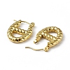 Ion Plating(IP) 304 Stainless Steel Oval Hoop Earrings for Women EJEW-I284-20G-2