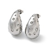 304 Stainless Steel Teardrop Stud Earrings EJEW-B108-05P-A-2