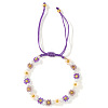 Bohemian Style Glass Seed Beads & Imitation Pearl Braided Bead Bracelets XW4926-2-1