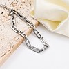 304 Stainless Steel Mariner Link Chains Bracelets BJEW-K265-05P-3