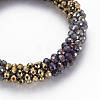 Crochet Glass Beads Braided Stretch Bracelet BJEW-T016-08H-2