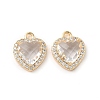 Brass Micro Pave Cubic Zirconia Pendants KK-L250-03G-01-1