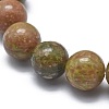 Natural Unakite Bead Stretch Bracelets X-BJEW-K212-A-042-3