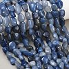 Natural Blue Aventurine Beads Strands G-K395-B03-02-1