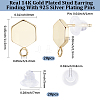 Brass Stud Earring Findings KK-BBC0028-29A-2