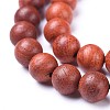 Natural Wood Beads Strands WOOD-F008-01-C-3