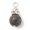 Natural Lava Rock Pendants PALLOY-JF01517-2