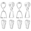 925 Sterling Silver Snap on Bails & Ice Pick & Pinch Bails Findings Kits STER-BBC0009-39-1