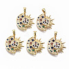 Brass Micro Pave Colorful Cubic Zirconia Pendants KK-R114-08-NF-1