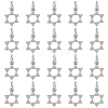 20Pcs Brass Micro Pave Clear Cubic Zirconia Charms KK-BC0015-34P-1