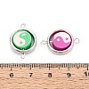 Polymer Clay Beads with CCB Plastic Frame Connector Charms CLAY-T022-35M-01-3