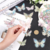 CRASPIRE 4 Sets 4 Styles Holographic Butterfly PET Waterproof Laser Stickers Sets DIY-CP0008-92-3