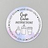 Flat Round with Cup Pattern Paper Display Cards CDIS-WH0006-19-1