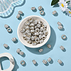80Pcs Polymer Clay Rhinestone European Large Hole Beads with Silver Color Plated Brass Cores FPDL-LT0001-02E-5