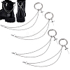 4Pcs 2 Styles Cross Iron Chain Boot Strap Chains HJEW-PH02024-1