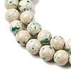 Natural Dyed Marble Beads Strands G-P593-8mm-01-4