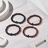 Natural Rosewood & Synthetic Turquoise Beaded Stretch Bracelet for Men Women BJEW-JB09291-2