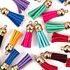 100Pcs 10 Colors Faux Suede Tassel Pendant Decorations FIND-LS0001-06LG-5